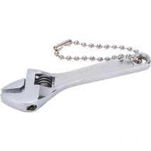 Chiave portachiavi in ​​acciaio zincato regolabile portatile professionale ad alta durezza Mini chiave per uso domestico industriale 2,5 pollici/6,35
