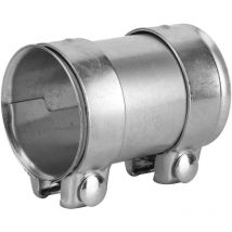 Eosnow - Conector de tubo de escape de 3 pulgadas y 76mm, doble abrazadera, manguito de acero galvanizado, piezas de reparación de tubos universales