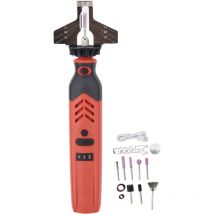 Eosnow - DC3,6V Akku-Sägeschärfer-Set, Hand-Kettensägen-Schärfset, rotes Kettensägen-Schärfwerkzeug-Set