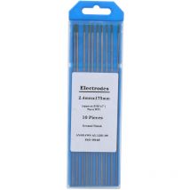 Eosnow - lectrodes en tungstène tig wp, aiguilles à pointe verte, accessoires de soudage, 2.4x175mm, 10 pièces