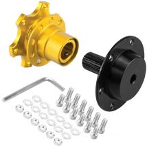 Eosnow Lenkrad -hub -adapter -kit, 2,6 -zoll Hohe Schnellveröffentlichung Golden Black Wartung Für Auto