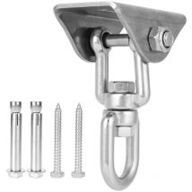 Eosnow - Hamac rotatif en acier inoxydable, crochet de suspension, plaque fixe, Kit de chaise suspendue, accessoire