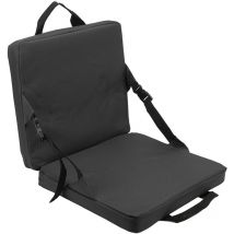 Eosnow Klappbarer Outdoor-Stuhl mit Rückenlehne, weicher Schwammkissen-Rückenstuhl für Stadion und Strand, Schwarz