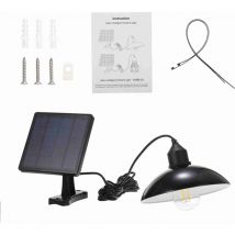 Eosnow - Lampe suspendue à énergie solaire E27, lampe d'extérieur sensible, résistance à l'eau IP65, pour jardin, cour, Patio, balcon, paysage