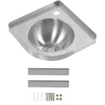 Lavabo triangulaire d'angle, finition brossée, cuisine, salle de bains, lavage à la main pour bateau, caravane, camping-car - Eosnow
