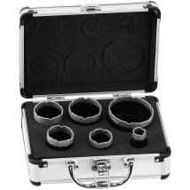 Eosnow Lochsgen-Set, 6-in-1, Diamant-Fliesen-Hohlkernbohrer, Handwerkzeuge, Hardware mit Box, 20-68 mm, M14