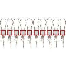 Lucchetto per cavo di blocco/etichetta da 10 set con lucchetto elettrico in acciaio inossidabile a chiave per la manutenzione dell'attrezzatura