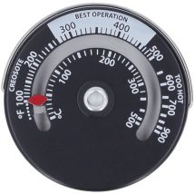 Eosnow - Magnetofen -Thermometer 0-500 °C Aluminiumlegierungsschalter hoher Genauigkeitsanzeige für Kamin