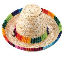 Eosnow - Jeffergarden Mini chapeau de fête Sombrero en paille pour petits animaux/chiot/chat avec réglage de la corde en coton
