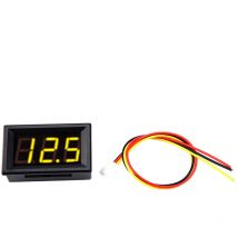 Pannello voltmetro digitale led a 3 fili da 0,56' con protezione inversa DC0-100V (Giallo - Eosnow