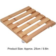 Eosnow - Pflanzenroller-Basisständer, quadratisch, mit 360° abnehmbarem Lenkrad für Blumentopf, 25 x 25 cm, s