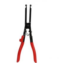 Eosnow - Pince de serrage de tuyau d'échappement en acier au carbone, outil de retrait de collier de serrage de tuyau d'échappement à longue machoire