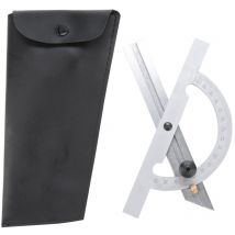 Eosnow Règle d'angle de rapporteur réglable en acier au carbone 100x150mm, outil de mesure et de jaugeage