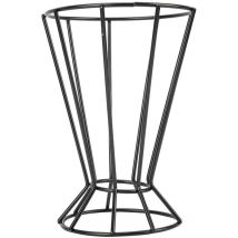 Support de plante géométrique en forme de tour Enneagon en fer, support de jardin pour fleurs (noir) - Eosnow