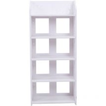 Eosnow - tagère de rangement pour étagère à chaussures évidée blanche à 5 niveaux