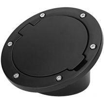 Eosnow - Tapa de tanque de combustible abs negra, compatible con Jeep Wrangler jk 2007-2017, accesorio para coche