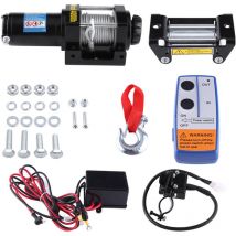 Treuil electrique 12v 4000lb/1818kg, treuil à câble en acier 15m, pour voiture Quad Bike Auto atv remorque - Eosnow