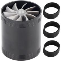 Eosnow Turbonatore Di Aspirazione Aria Per Auto, Turbina A Doppia Ventola, Caricabatterie Super, Risparmio Carburante, Turbo, Nero