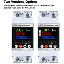 Tuya Wifi Automatische Reclosuring Protector Intelligent Circuit Breaker Einphasen-digitalanzeige Einstellbares Spannungsstrom-leckage-