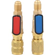 Eosnow - Válvula refrigerante aire acondicionado manguera de carga adaptador bola para R22 R410A