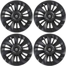 Enjoliveurs Roue Tesla Model y - 4 Pièces Noir Mat - Protection Jantes Durables - Anti-rayures & Résistants à l'Usure - Compatible Modèle y 2020-2023
