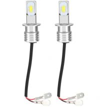 Ampoule antibrouillard led blanche H3 80W 8000K 12-24V, accessoire universel, 2 pièces, avec décodage - Eosnow
