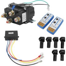 Relais de treuil électrique professionnel, Surface noire enduite de poudre, dc 12V 250A pour atv utv de 2000lb à 5000lb - Eosnow