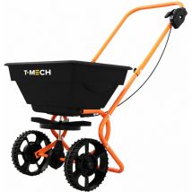 T-mech - Epandeur Rotatif à Pousser Gazon 25KG Pelouse Contrôle Débit Housse Imperméable Paire de Gants Engrais