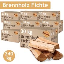 Flameup - picéa Bois de chauffage 5-500 kg Bois 30 cm Pour poêles cheminées Brasero Grill Bois de chauffage Bûches Bois Séché en chambre