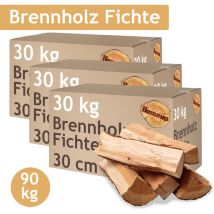 Flameup - picéa Bois de chauffage 5-500 kg Bois 30 cm Pour poêles cheminées Brasero Grill Bois de chauffage Bûches Bois Séché en chambre