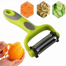 Éplucheur multifonction 2 en 1, éplucheur râpeur + éplucheur dentelé, éplucheur de pommes, éplucheur de légumes, coupe-carottes, pommes de terre,