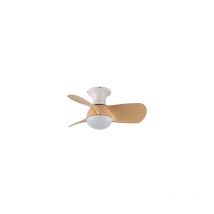 Epona Weiß+Holz LED-Lüfter 20W 2000Lm cct Dim