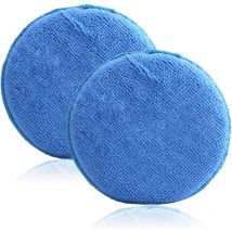 2 Pcs Microfibre Applicateur, Éponge de Polissage Voiture Tampon d'application pour Cires, Vernis, Nettoyant pour Peinture, Cirage