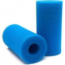 Éponge de filtre A 2 pièces, filtre en mousse de piscine, filtre de piscine réutilisable, cartouche filtrante de piscine, bleu