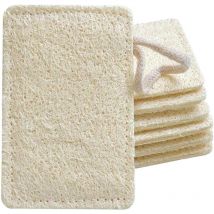 Éponge en luffa naturelle, brosse à vaisselle double face épaisse en luffa, éponge de cuisine en fil métallique