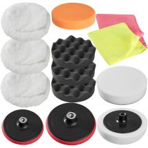 Set d'éponges de polissage et 3 disques de polissage Auto - 12 Accessoires 3 peaux de polissage