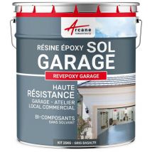 Epoxidharzlack: Garagenboden - revepoxy garage - Basaltgrau ral 7012 - kit 25kg bis zu 80m² für 2 Schichten - Basaltgrau ral 7012