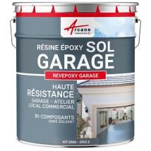 Epoxidharzlack: Garagenboden - revepoxy garage - Grau 2 ral 7046 - kit 25kg bis zu 80m² für 2 Schichten - Grau 2 ral 7046