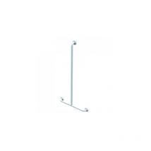 AKW - epoxydharzbeschichtete edelstahl-t-stange mit weisser handbrause 600X1200MM D32MM