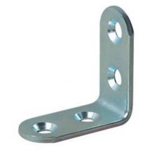 Equerre de chaise, 40x40x15 mm, acier zingué bond rond, 10 pièces