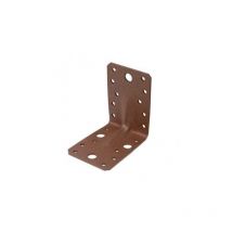 Querre de fixation renforcée Couleur duravis - largeur (mm) 90 - hauteur (mm) 90 - Profondeur (mm) 65 - Couleur Rouille