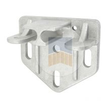 Querre de pilier en Aluminium pour portail coulissant. Gris Ral 7016 givré