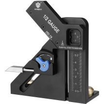 Equerre Menuisier Outil de mesure de marquage de calibre 1/2, alliage d'aluminium, recherche automatique du centre, outil de configuration de traceur