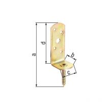 Equerre pour cloture forme l 115x31,5, jaune galva