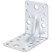 Alberts - 837563 Équerre d'assemblage renforcée, galvanisée Sendzimir, 90 x 90 x 65 mm, Set de 50 pièces Voir les détails du produit