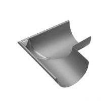 Equerre soudée demi ronde extérieure en zinc diamètre 25