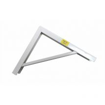 Equerres d ́acier blanc robuste 18x20cm.