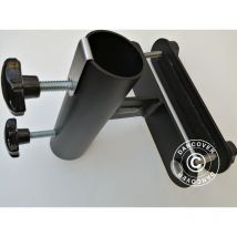 Équerres de parasol pour grille du balcon, Noir