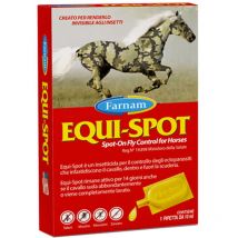 Farnam - equi-spot insetticida spot-on 1 Pipetta 10 ml per il controllo di tafani, mosche, zanzare e zecche che infastidiscono i cavalli