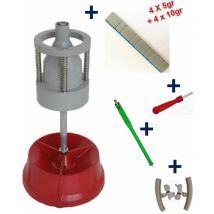 Equipement Express Sicoba - Equilibreuse de Roue Manuelle Portable + 100 Barrettes Plombs Masses Adhésifs 4x5g+4x10g + Démonte Obus + Tire Valve + 2